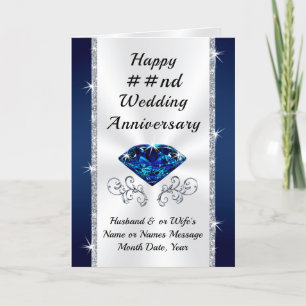 16., 65. oder 22. Hochzeitstag-Karten Karte