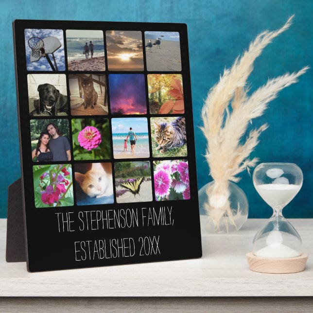 16 abgerundete Ecken Platz Foto Collage Fotoplatte (Seite)