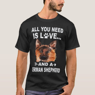 16 Alles was du brauchst ist Liebe und ein Deutsch T-Shirt
