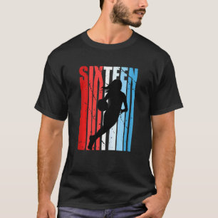 16. Basketball-Geburtstag Retro Vintage abgenutzt T-Shirt