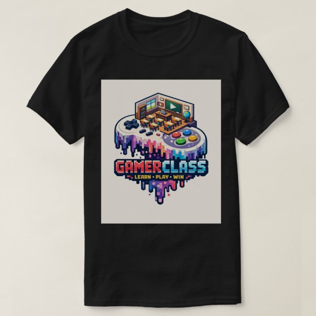 16-Bit Melting YouTube Gaming Controller T-Shirt (Design vorne)