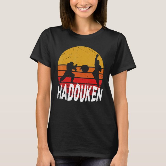 16 bit Retro HADOUKEN Fighter 1 T-Shirt (Vorderseite)