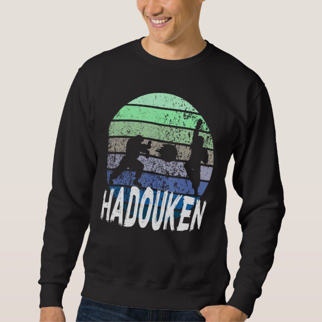 16 bit Retro HADOUKEN Fighter 4 Sweatshirt (Vorderseite)
