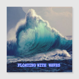 16.Blaue Ozeanwellen, Meeresliebhaber erhalten Vin Magnetkarte