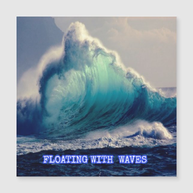 16.Blaue Ozeanwellen, Meeresliebhaber erhalten Vin Magnetkarte (Vorderseite)