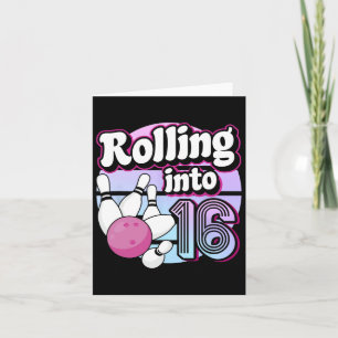 16 Bowling 16. Geburtstag Karte