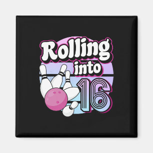16 Bowling 16. Geburtstag Magnet