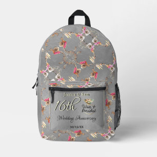 16. Candles & Statice Blume Druck Nähtasche Bedruckter Rucksack
