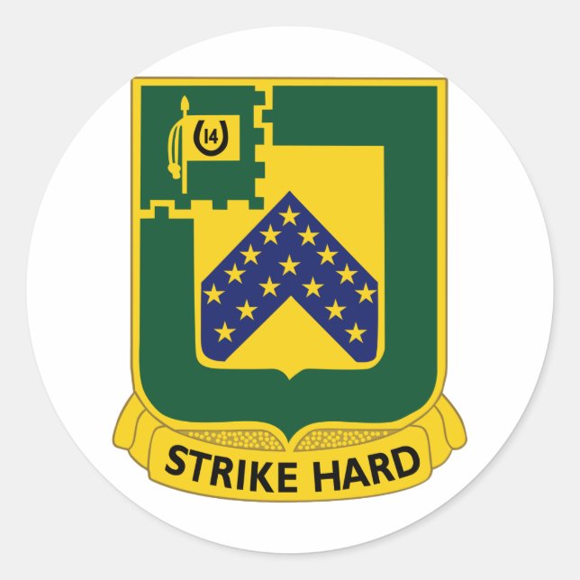 16. Cavry Regiment-Insigna Color Patch Runder Aufkleber (Vorderseite)