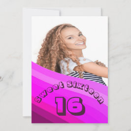 16. Disco Ball Moderne Lila Geburtstagsfeier Einla Karte