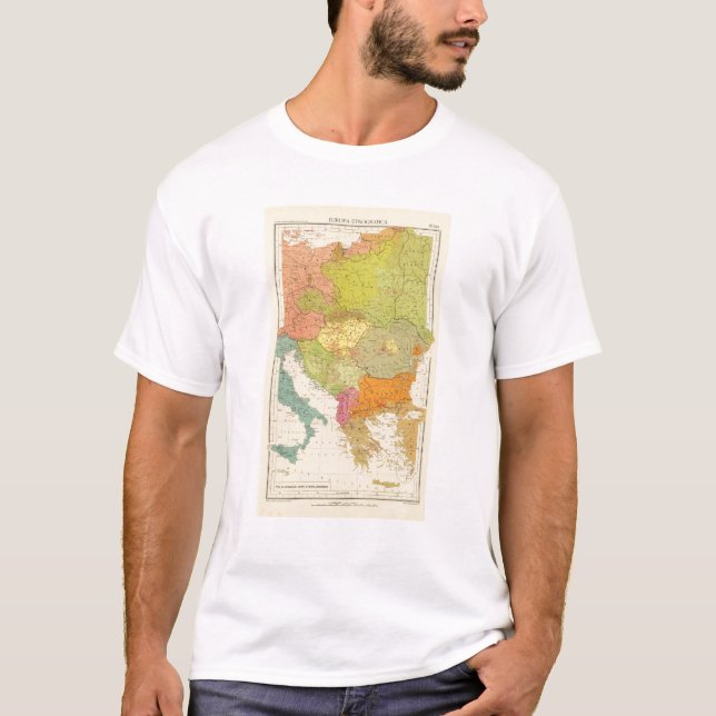 16 ein Europäer ethnographisch T-Shirt (Vorderseite)