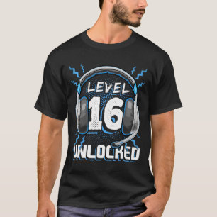 16 Entsperrtes Videospiel 16. Geburtstag PC Gaming T-Shirt