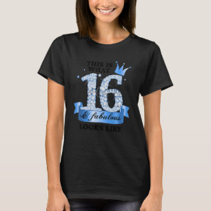 16 & Fabulous I Blue White Party Gruppe Candid Fot T-Shirt