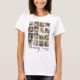 16 Foto-Collage Bilder von Mama Andenken T-Shirt