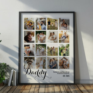 16 Foto-Collage Daddy-Bilder Andenken Poster