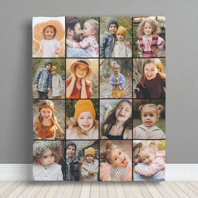 16 Foto-Collage Moderne Personalisierte Benutzerde Fleecedecke (Von Creator hochgeladen)