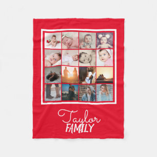 16 Fotos Personalisierte Vorlage sammeln Fleecedecke