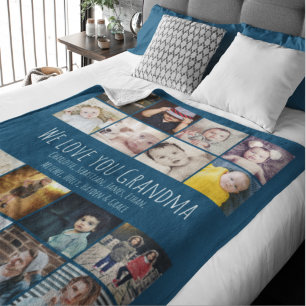 16 Fotos von Collage and Personalized Text Fleecedecke