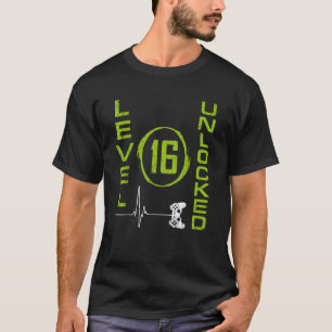 16. Gamers Geburtstag Funny Gamer Stufe 16 Unlock T-Shirt