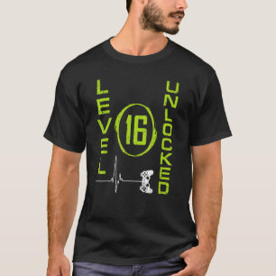 16. Gamers GeburtstagsGamer Stufe 16 Unverriegelte T-Shirt