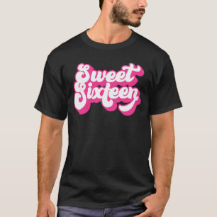 16 . Geburtstag 16 Jahre alte Mädchen Frauen Rosa T-Shirt