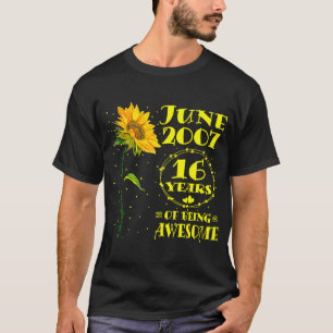 16. Geburtstag 16 Jahre Alte Sonnenblumen Mädchen T-Shirt