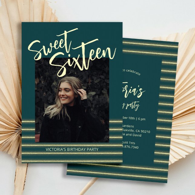 16 . Geburtstag Aquamarine Glitzer Birthday Party Einladung (Von Creator hochgeladen)