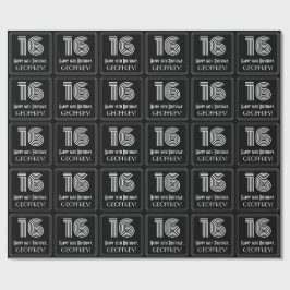 16. Geburtstag: Art Deco Inspiriert Look "16" w/ N Geschenkpapier