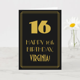 16. Geburtstag – Art Deco inspiriertes Aussehen "1 Karte
