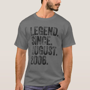 16. Geburtstag August Geboren 16 Jahre Legend seit T-Shirt