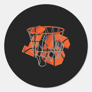 16. Geburtstag Basketball Kinder Runder Aufkleber