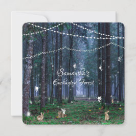 16 . Geburtstag Bezaubernd Forest Fairies Bunnies Einladung