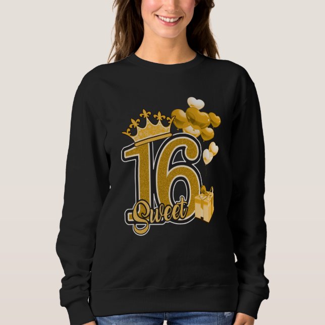 16 . Geburtstag Birthday Gold Sweatshirt (Vorderseite)