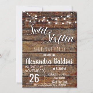 16 . Geburtstag Birthday Invitation, Sweet 16 Part Einladung
