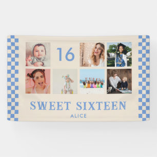 16 . Geburtstag Birthday Party Foto Collage Banner