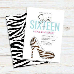 16 . Geburtstag Chic Shoes Geburtstagsparty Einladung