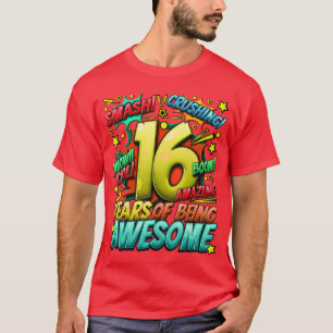 16. Geburtstag Comic-Stil Toll seit 2007 16 Jahre T-Shirt