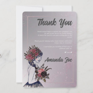 16 . Geburtstag Dankeschön Karte