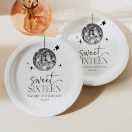 16 . Geburtstag Disco Ball 16. Geburtstagsparty Pappteller