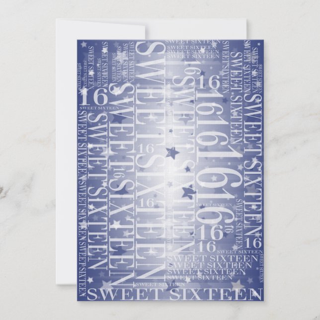 16 . Geburtstag Einladung (Vorderseite)