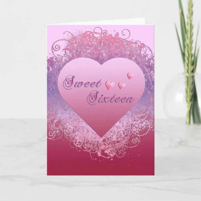 16 . Geburtstag Einladung (Vorderseite)