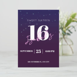 16. Geburtstag Einladung für Mädchen Digital Sweet