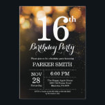 16. Geburtstag Einladung Gold Glitzer<br><div class="desc">16. Geburtstag Einladung mit Gold String Lights mit Gold Glitzer Hintergrund. Gold zum Geburtstag. Kindergeburtstag. Junge oder Girl Bday einladen. 13. 15. 16. 18. 20. 21. 30. 40. 50. 60. 70. 80. 90. 100. Jedes Alter. Für weitere Anpassungen klicken Sie bitte auf die Schaltfläche "Anpassen" und verwenden Sie unser Designwerkzeug,...</div>