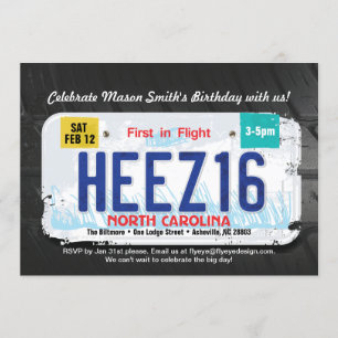 16. Geburtstag Einladung North Carolina Führersche