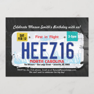 16. Geburtstag Einladung North Carolina Führersche