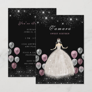 16 . Geburtstag Elegante Birthday Invitation Card Begleitkarte
