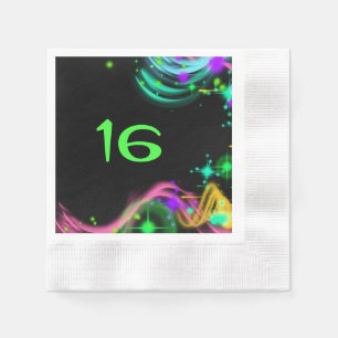 16 . Geburtstag, Farbton, Spritzer, benutzerdefini Serviette