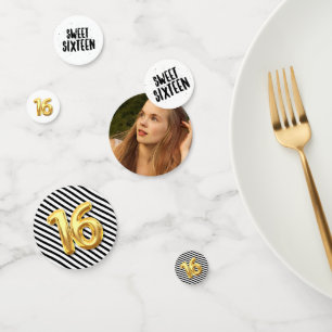 16 . Geburtstag Foto Birthday Party Confetti Konfetti