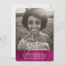 16 . Geburtstag Foto Einladung