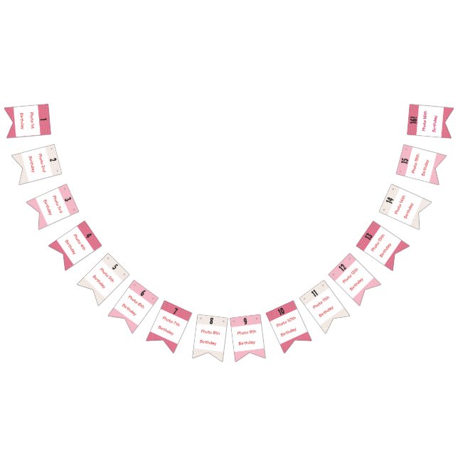 16 . Geburtstag Foto Wimpelkette (Alle)
